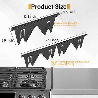 Cubiertas estufa acero inox 13.8-27.5pulg paquete 2