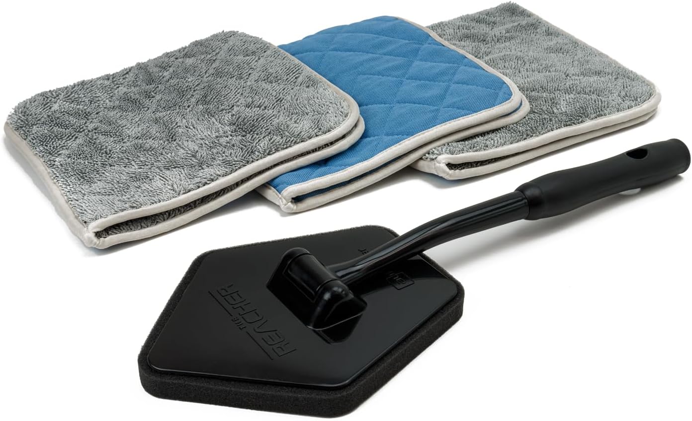 Kit limpieza vidrio con toallas suave giro