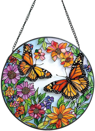 Atrapasoles cristal mariposa cadena ganchos decoración