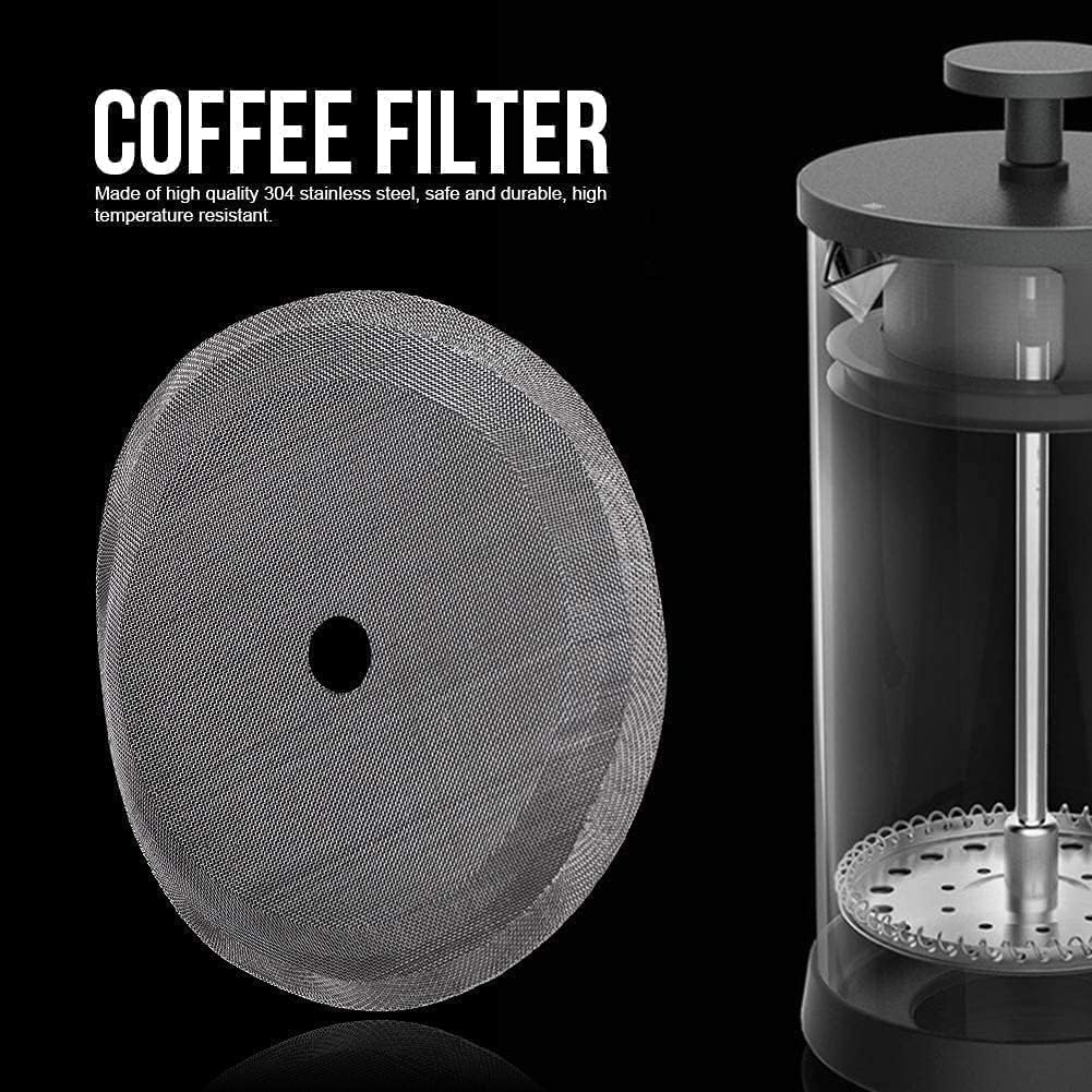 5 Pzas Filtro Cafetera Acero Inox 3" Universal
