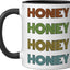 Taza cerámica best honey ever negra/blanca