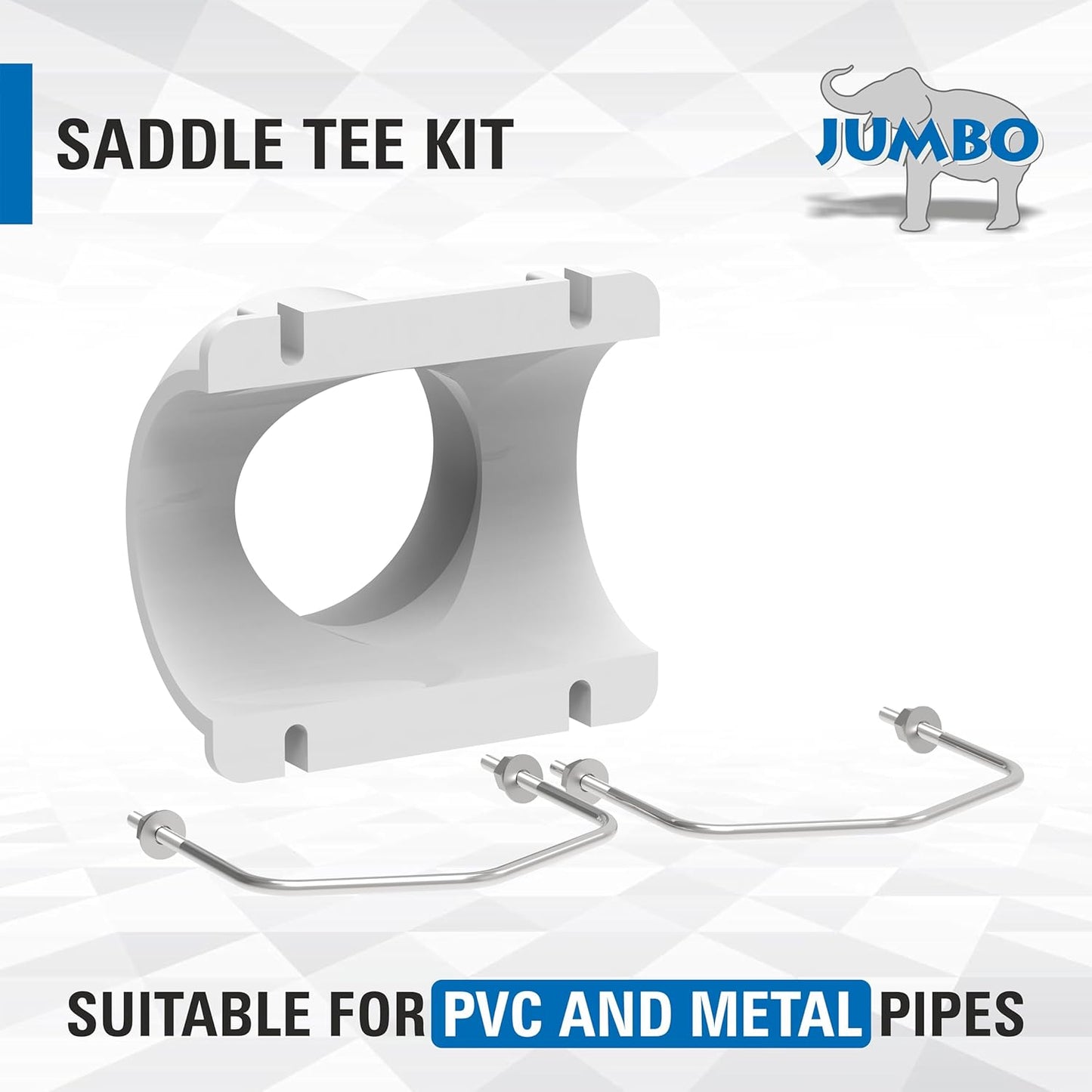 Kit adaptador en T sillín PVC 4x4pulg