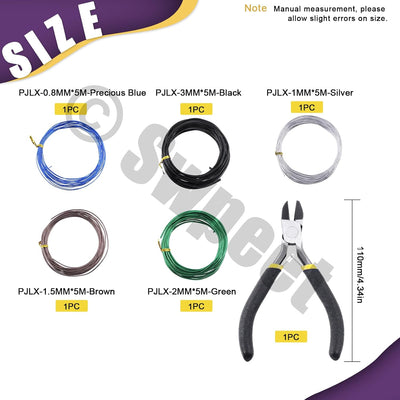 Kit herramientas bonsái alambre aluminio 0.118pulg 82ft