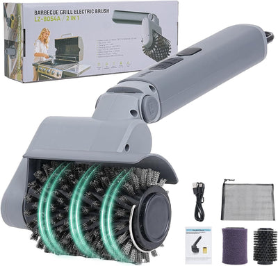 Cepillo eléctrico parrilla acero inox 410RPM 90min