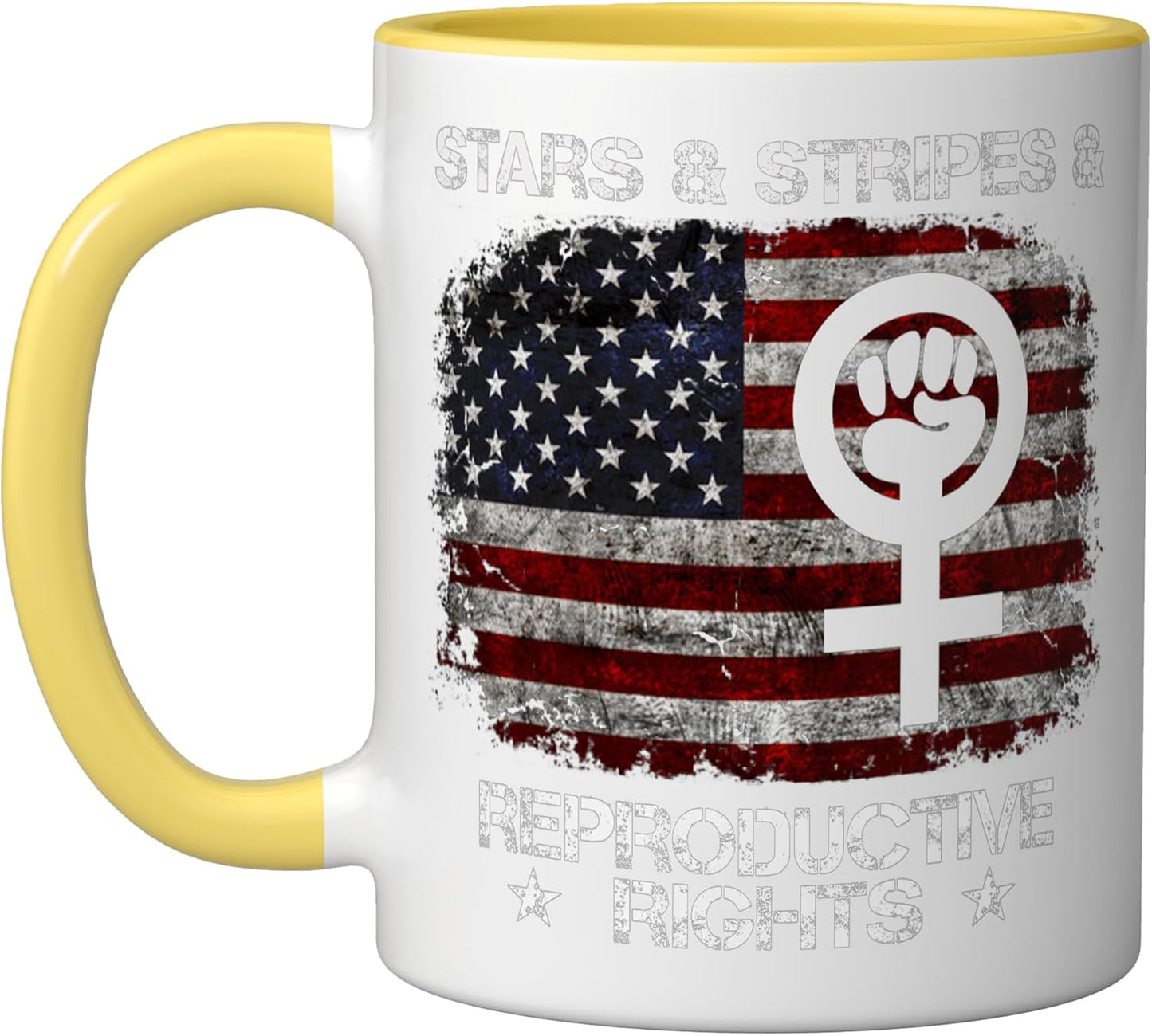 Taza Cerámica 4 de Julio Amarillo/Blanco
