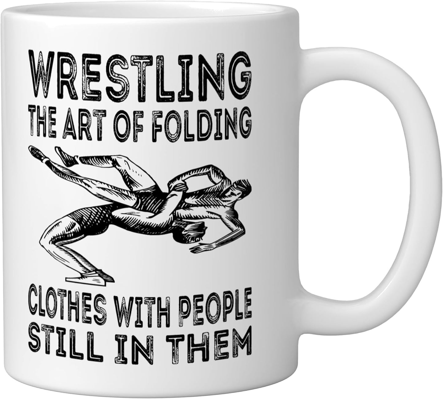 Taza Cerámica para Lucha con Personas Blanca
