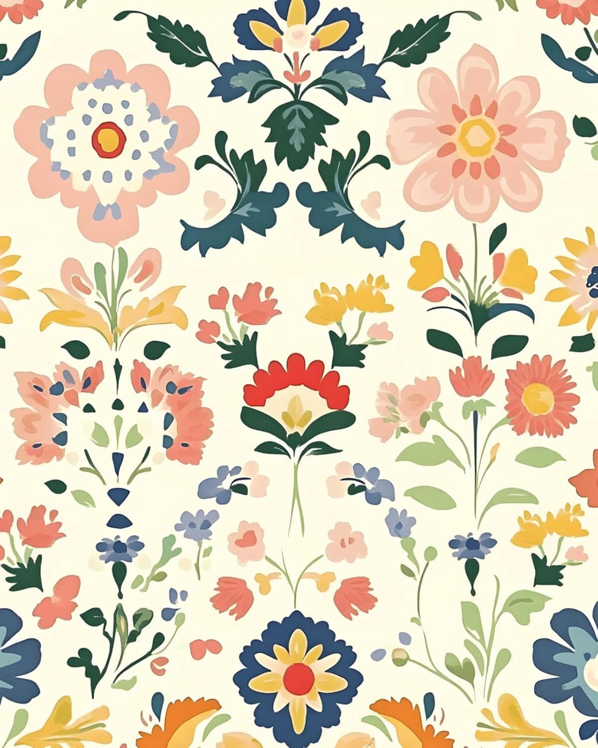 Papel tapiz floral rosa autoadhesivo para cajones