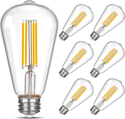 Bombilla LED Edison ST58 filamento vintage 6W 750lm E26