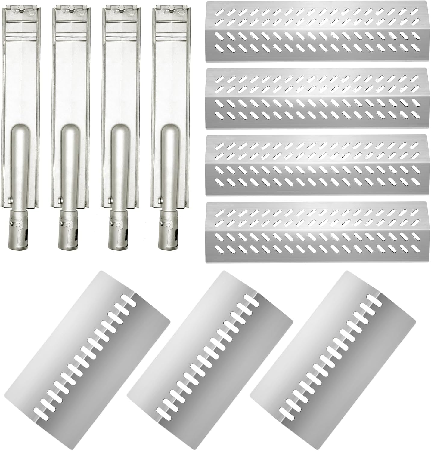4 Barras Acero Inox y 3 Protectores Calor para Parrilla Bull