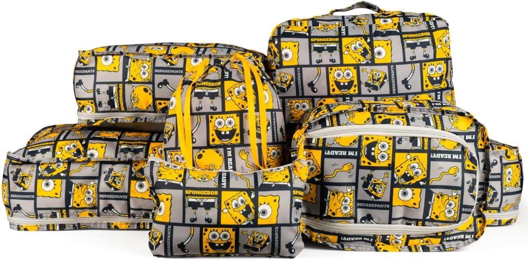 Cubos embalaje Bob Esponja para maletas 7 pzas viaje