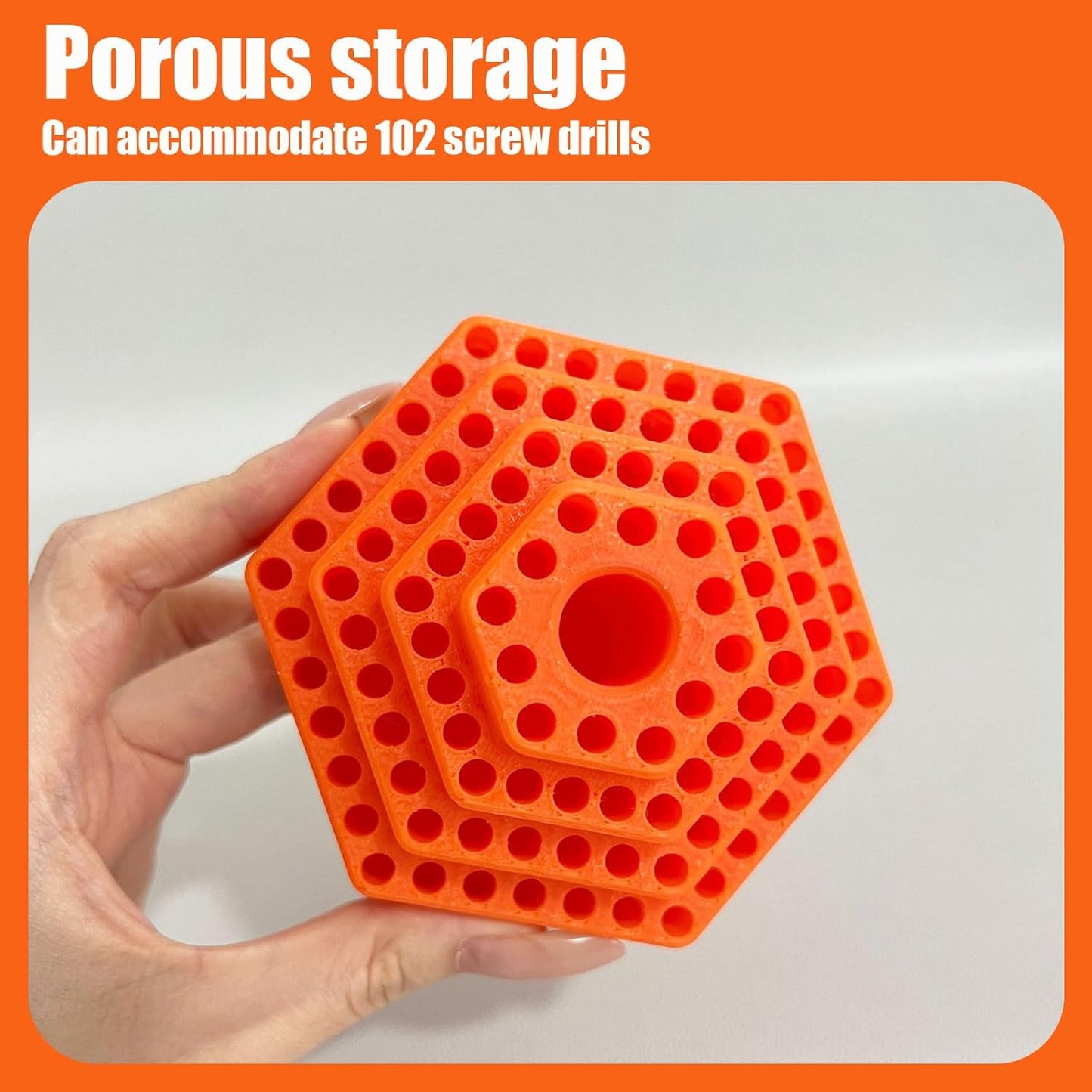 Torre soporte hexagonal puntas destornillador naranja