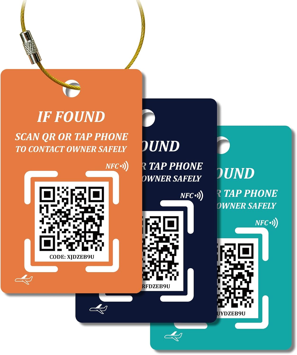 Etiqueta equipaje NFC QR rastreador sin app