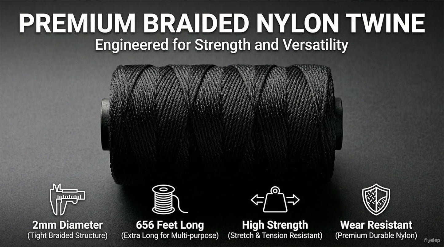 Cuerda nailon resistente 0.079pulg 656pies construcción