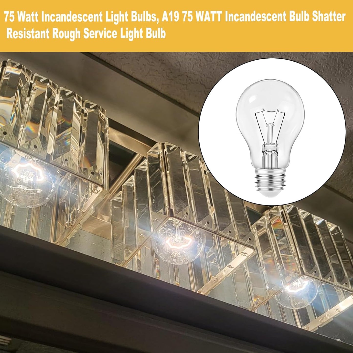 Lámparas incandescentes A19 60W blanco suave 4 Pzas