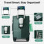 Marco aluminio equipaje mano con portavasos USB 20pulg verde oscuro