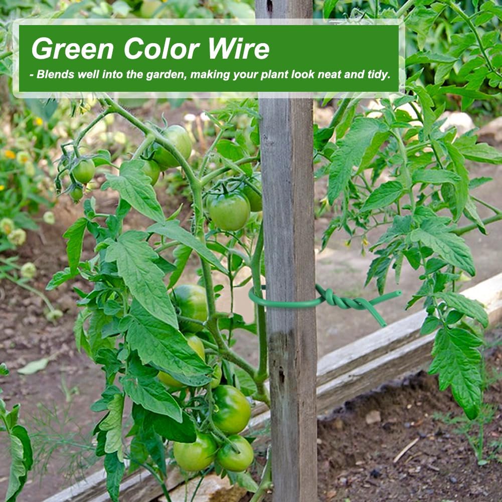 Lazos para plantas 65.6ft alambre verde suave jardín