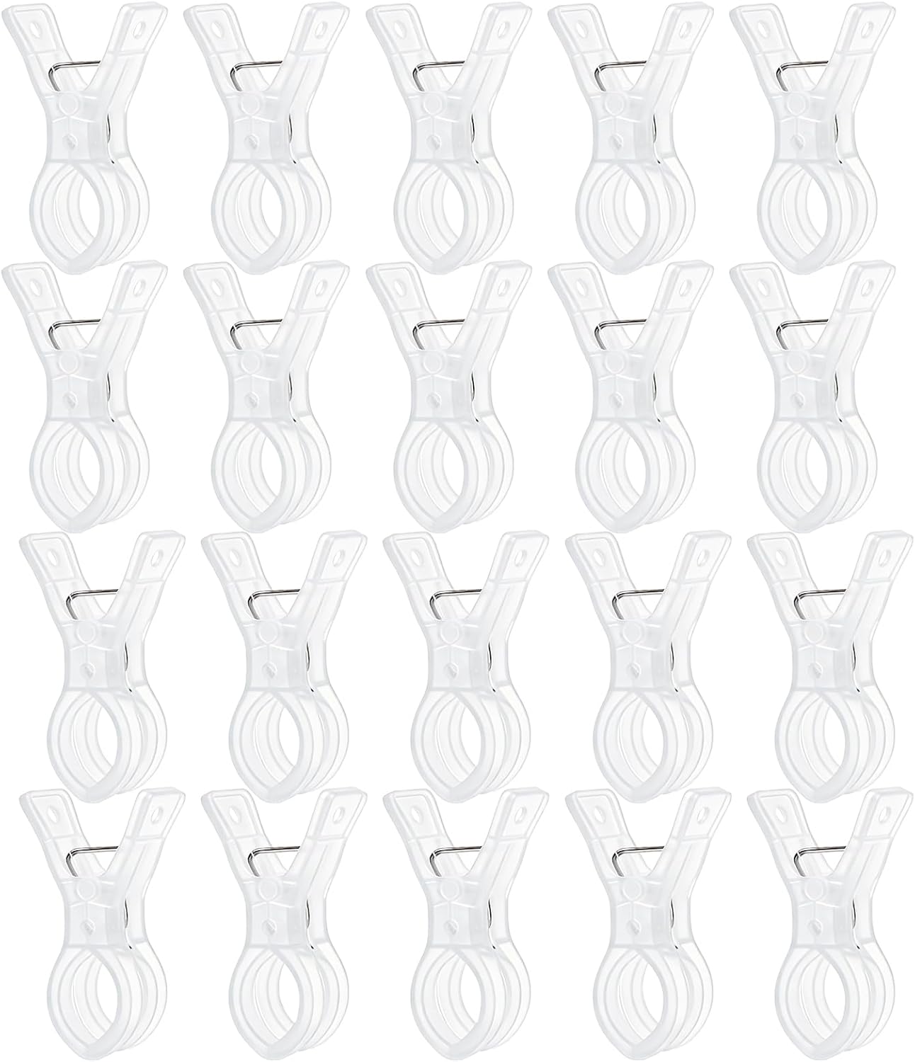 Clips arco globos plástico transparente 3.5pulg set 20