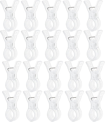 Clips arco globos plástico transparente 3.5pulg set 20