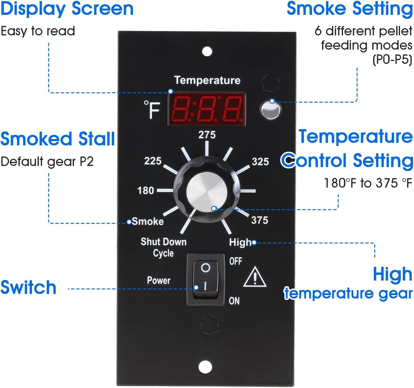 Kit controlador termostato digital para parrilla Traeger 7pulg RTD