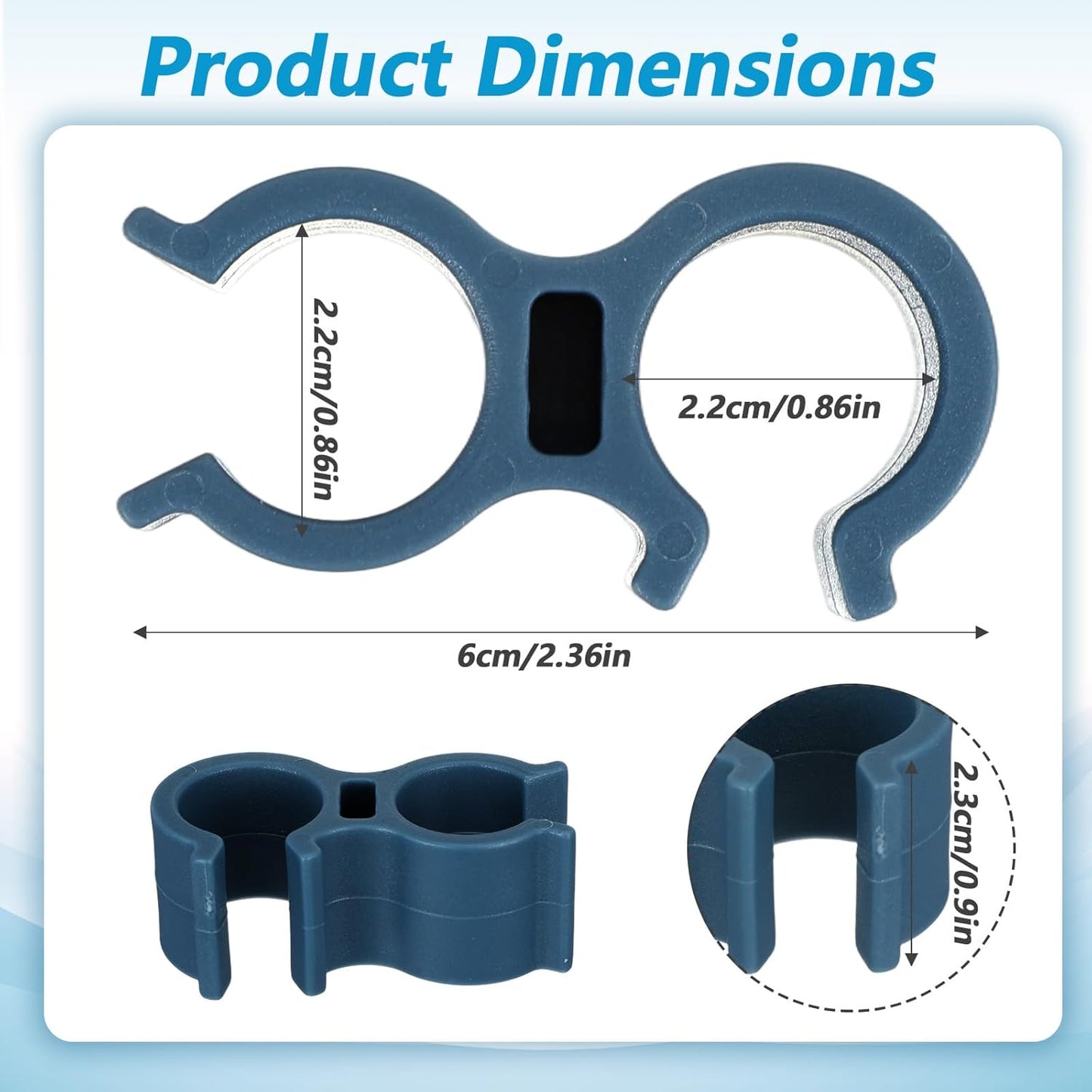 2 Soportes Manguera Ducha Universal para Silla Baño