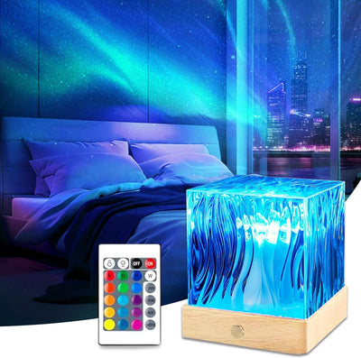 Lámpara ducha LED 16 colores control remoto recargable