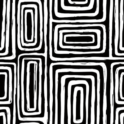 Papel Tapiz Geométrico Blanco Negro Impermeable Adhesivo