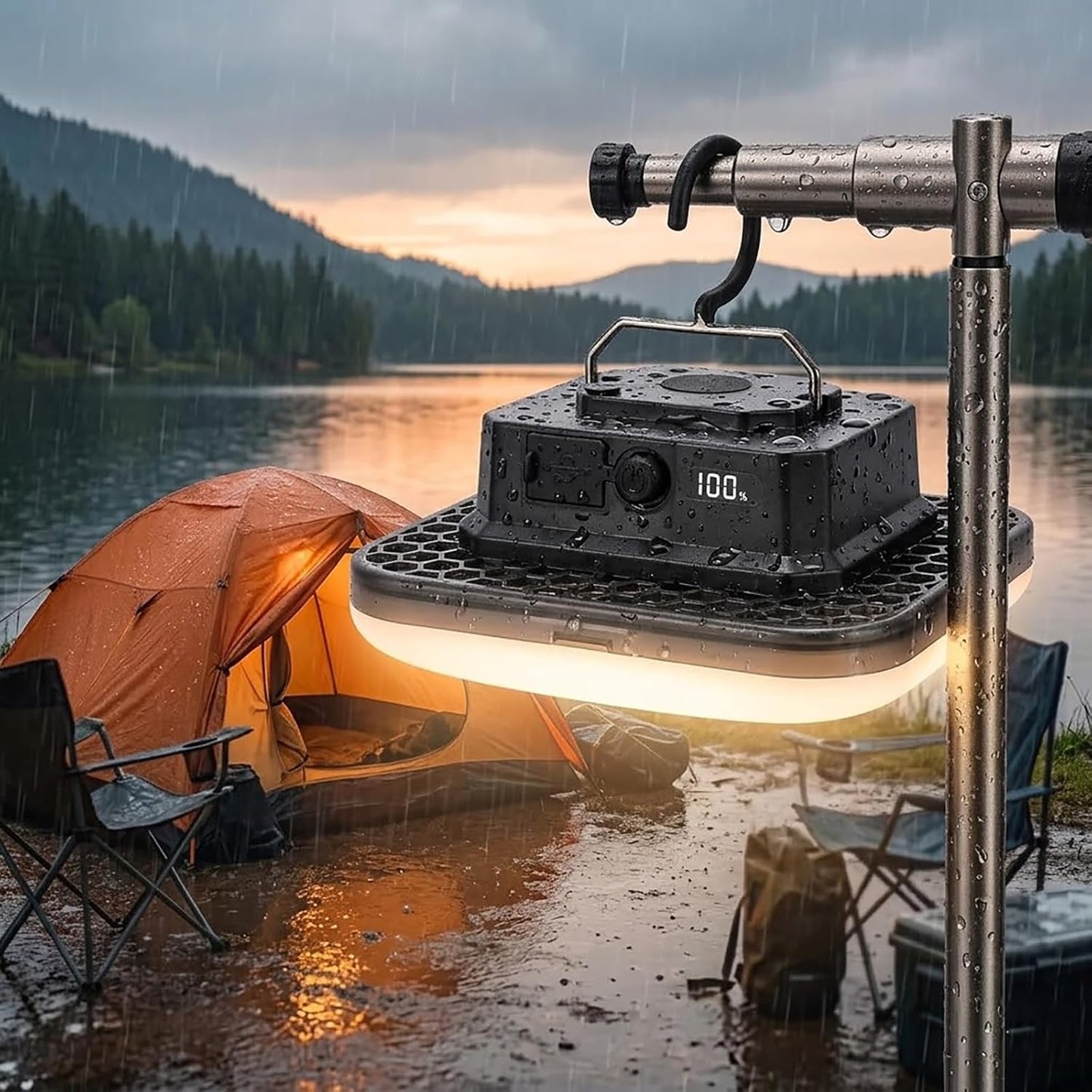 Lámpara colgante LED impermeable 5000 lúmenes recargable