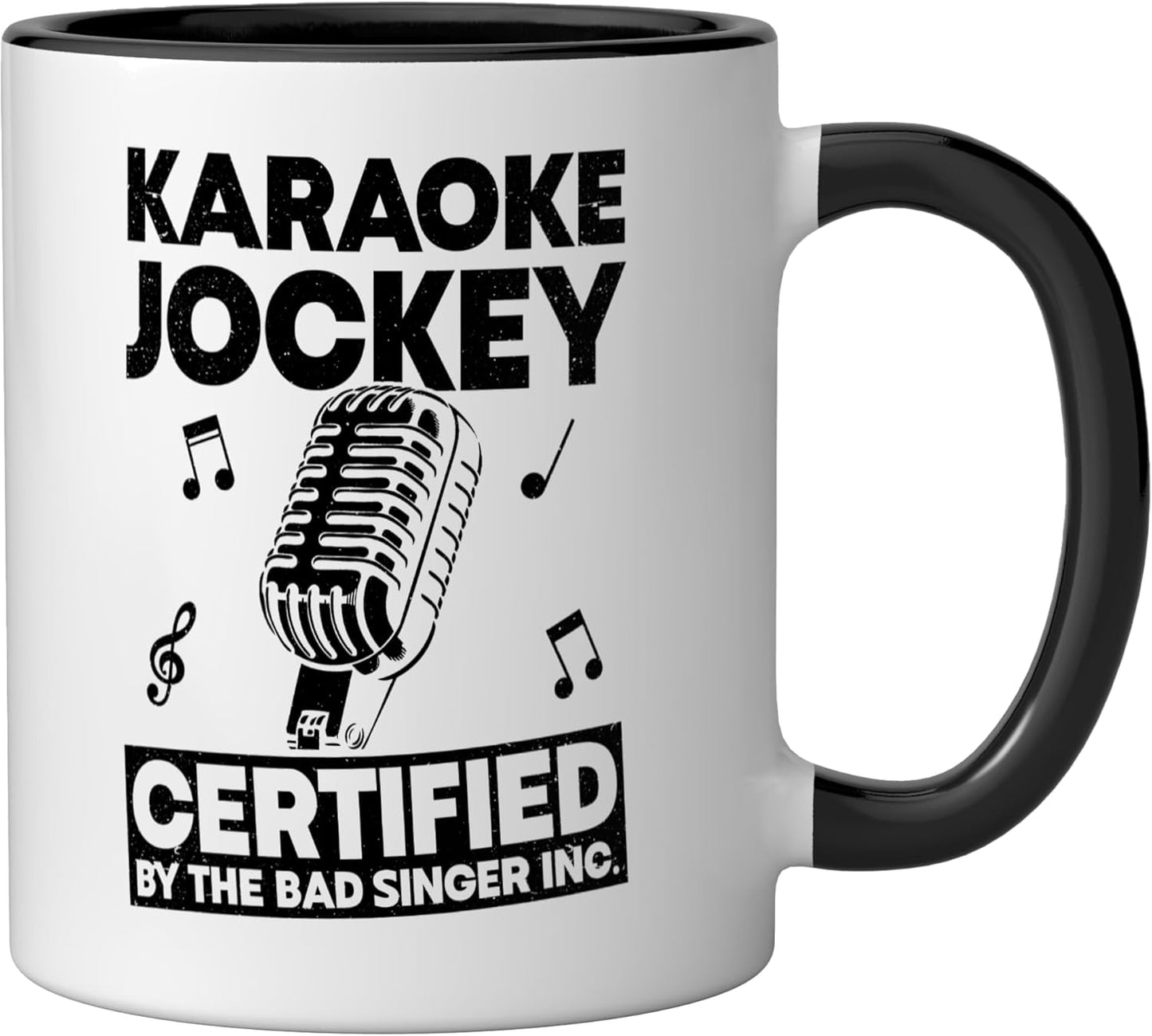 Taza Cerámica Anfitrión Karaoke Negro/Blanco