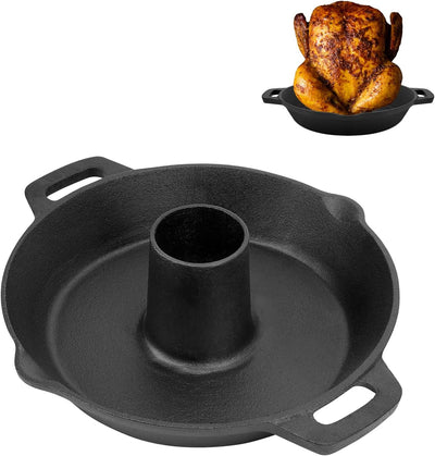 Asador pollo hierro fundido para parrilla y horno