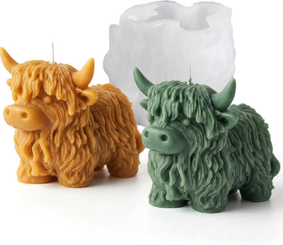 Moldes silicona vaca 3D para velas y pasteles