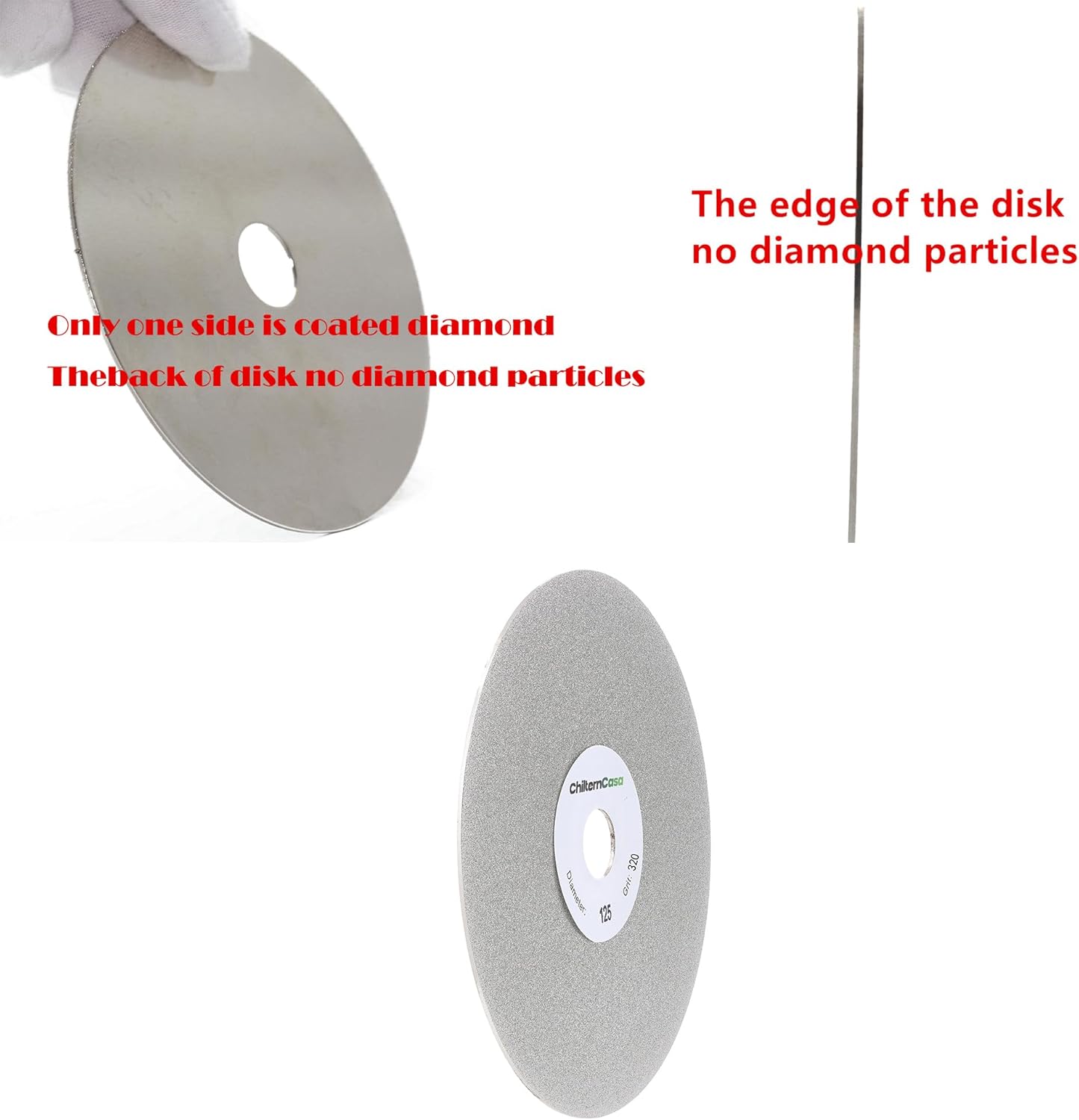 Disco regazo diamante 5pulg x 5/8pulg grano 320