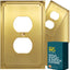 Placa decorativa latón cepillado dorado para interruptor