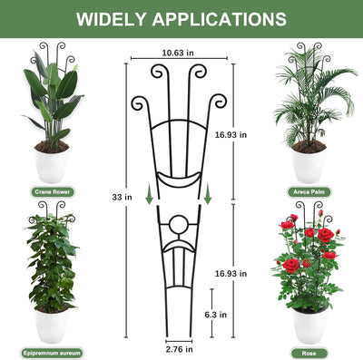 Estacas soporte Monstera 32.6pulg enrejado metal Pothos 2uds