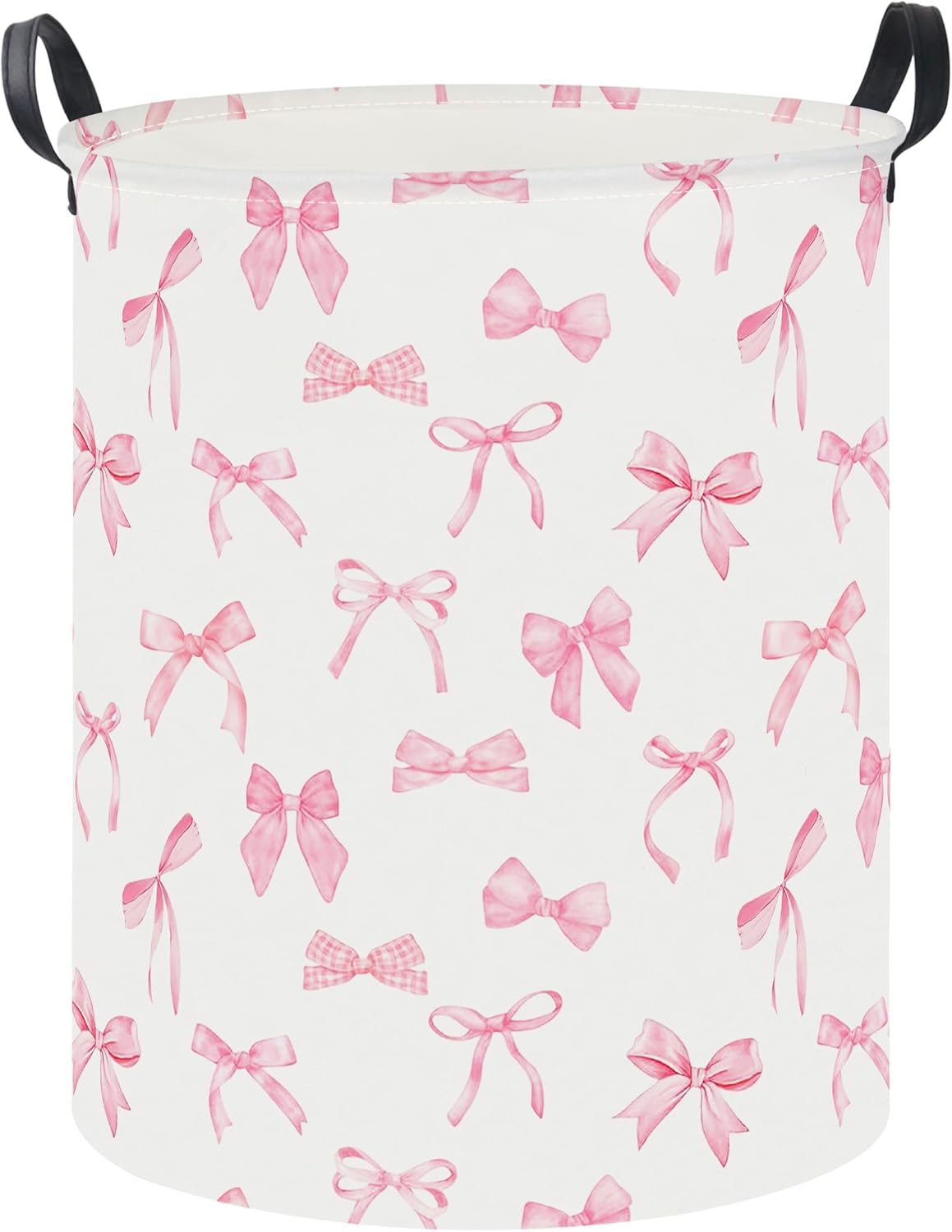 Cesta lavandería 19.7pulg impermeable lazo rosa