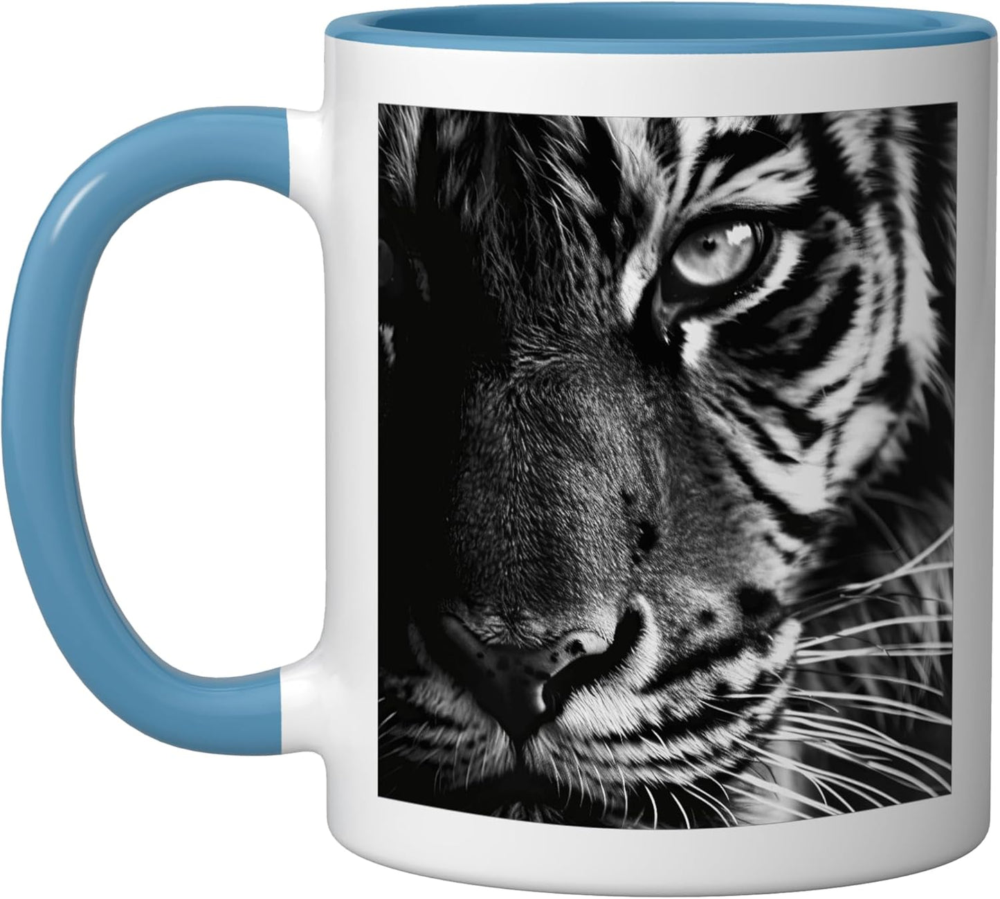 Taza Cerámica Azul/Blanco