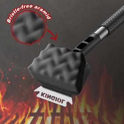 Cabezal cepillo repuesto barbacoa fibra aramida negra resistente
