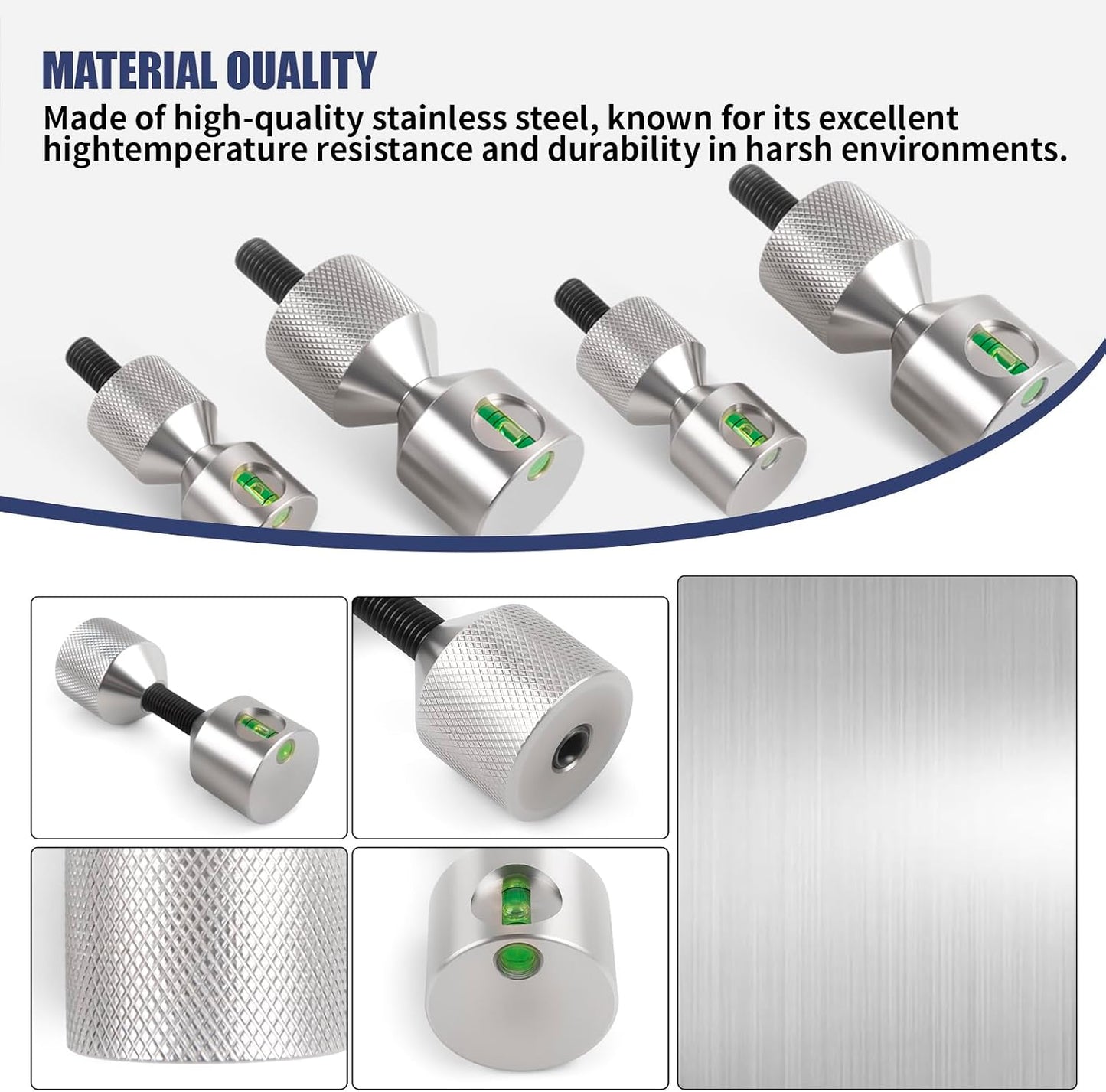Brida desmontable 1-1/8 y 1-5/8 acero inox 6061 4PCS