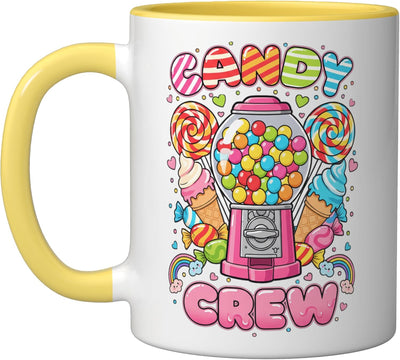 Taza Cerámica Halloween Gumball Lollipop Amarillo/Blanco