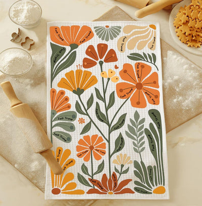 Toalla de cocina floral Boho FCK Tru retro sutil anti trup decoracion para el hogar