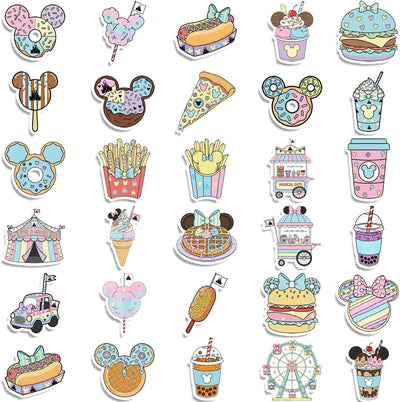 30 adhesivos magnéticos de decoración para puerta de crucero con tema de ratón