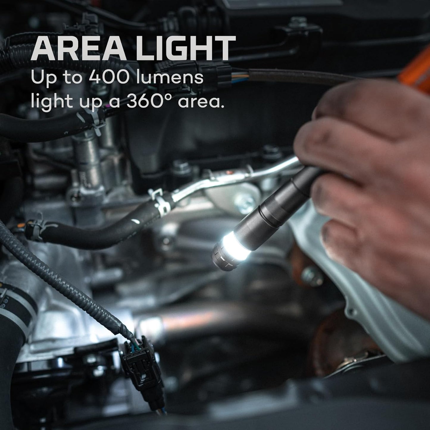 Linterna LED recargable 500 lúmenes 8 modos 360 grados