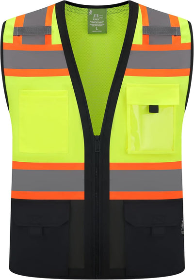 Chaleco seguridad reflejante clase 2 5 pzas cremallera