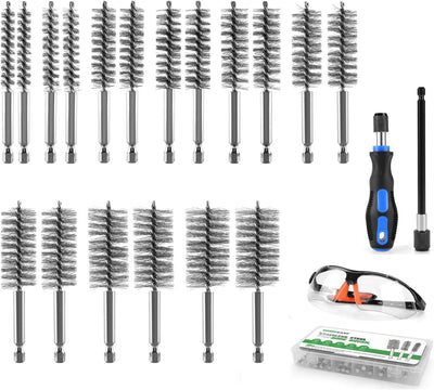 Set 21 Cepillos Taladro Acero Inox 5/16 a 1-1/8pulg