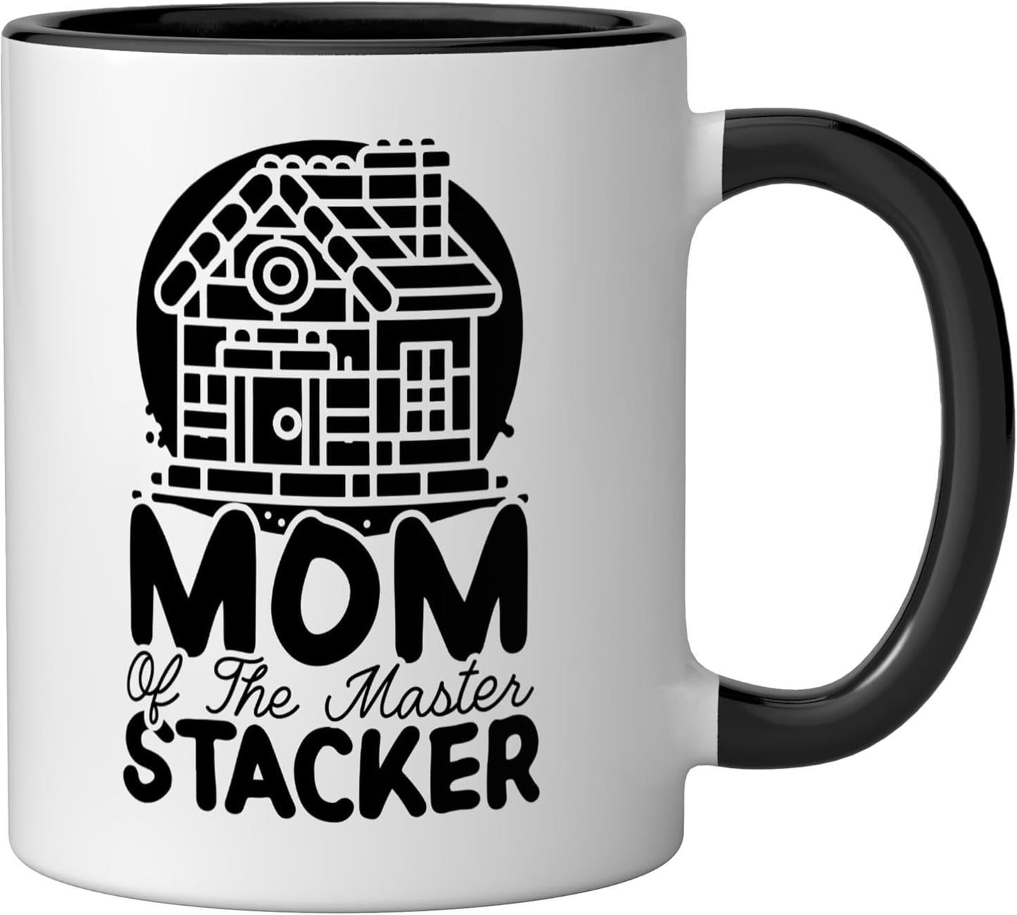 Taza Cerámica Juego de Bloques para Niños Negro/Blanco