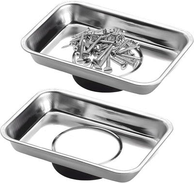 Soportes magnéticos acero inox 3.6x2.5pulg organizador piezas