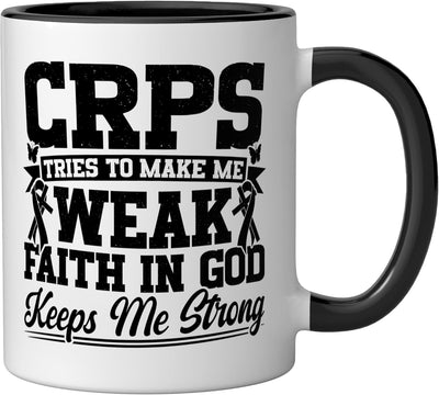 Taza cerámica RSD CRPS Awareness Warrior negra/blanca