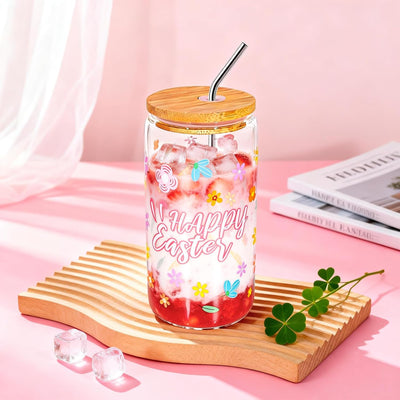 Juego regalo Pascua mujer adulta cesta vidrio 16oz velas spa