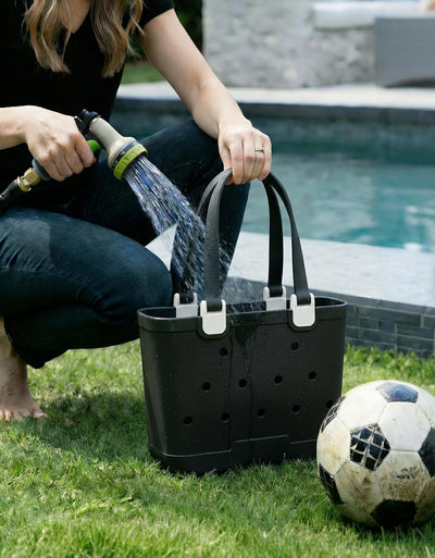 Bolsa playa goma impermeable con bolsillo tamaño pequeño