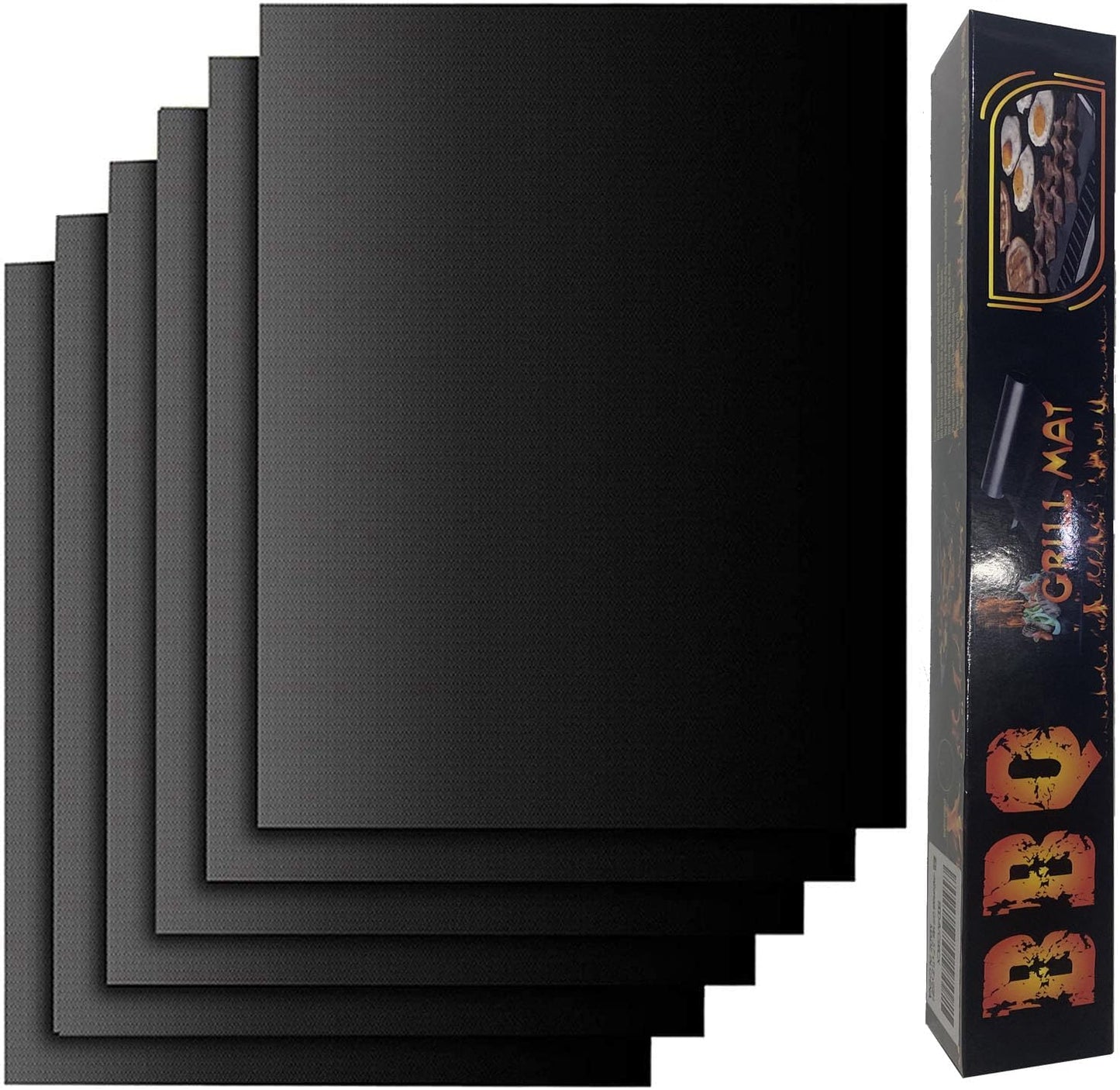 Set 6 Alfombrillas Parrilla 15.7x11.8pulg Negro