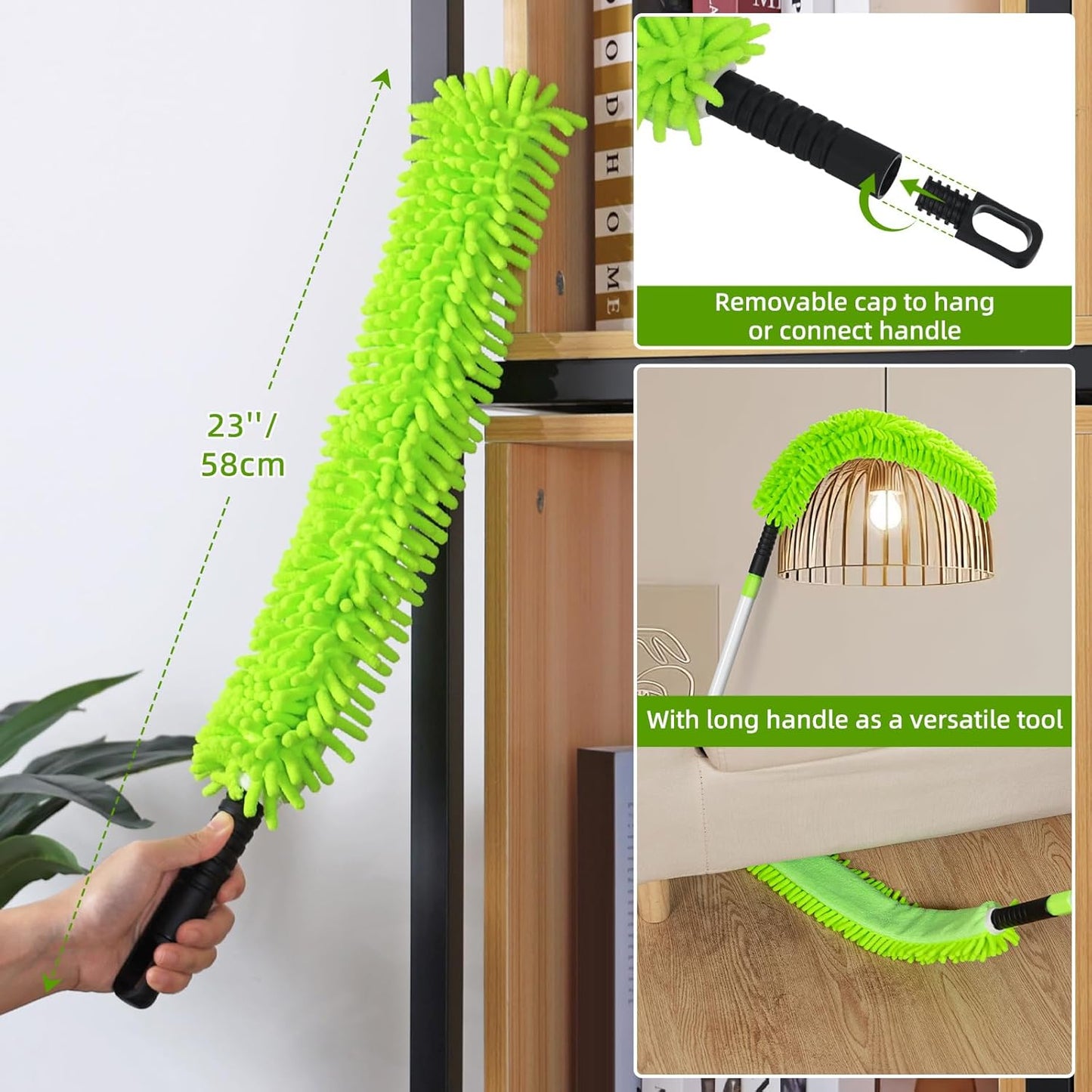 Limpiador ventilador techo poste 75pulg flexible reutilizable